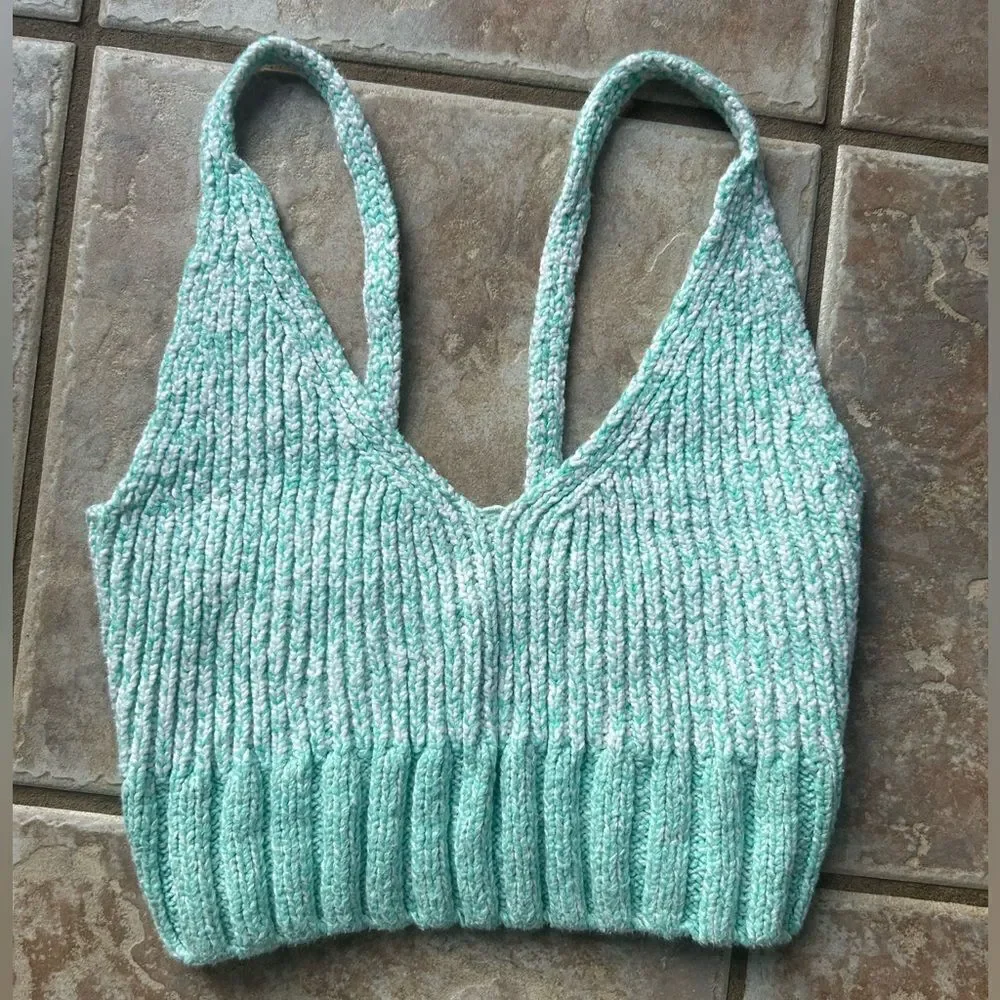 Free People Knit Cropped Tank Top